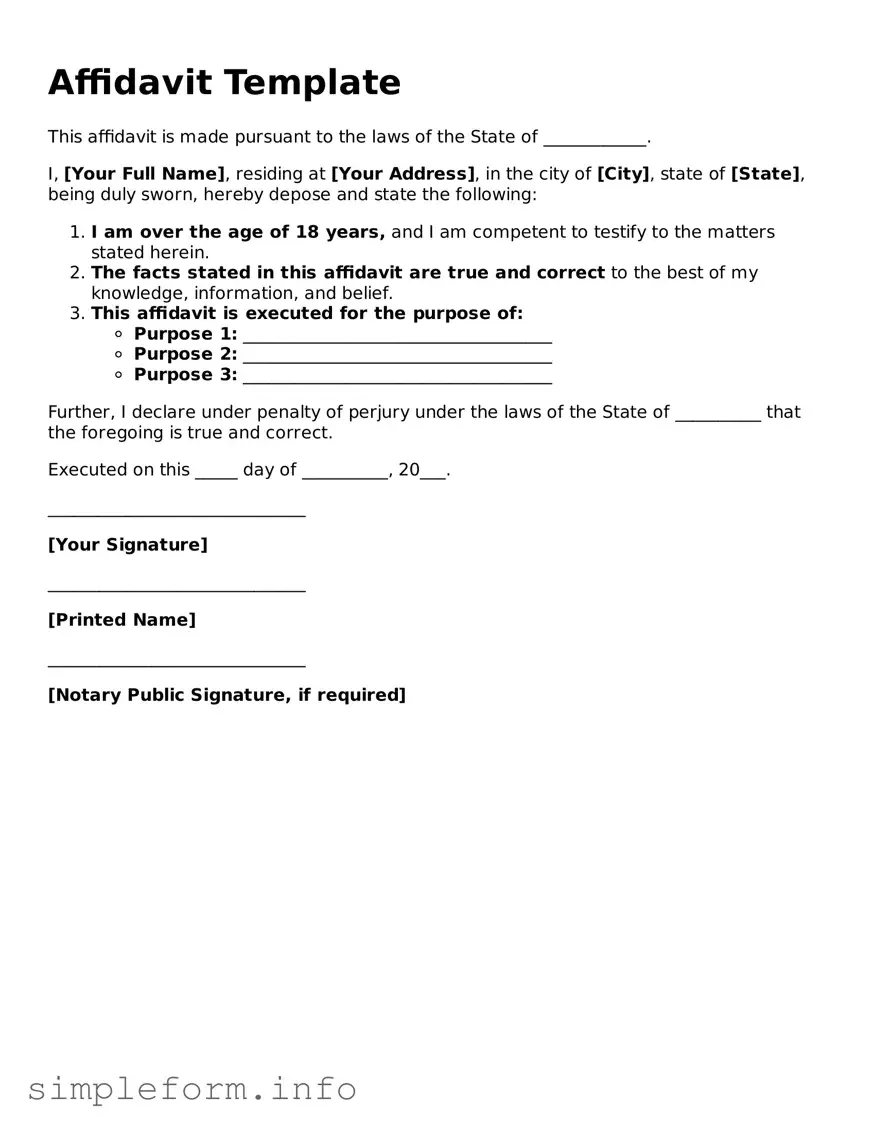 Attorney-Approved Affidavit Document