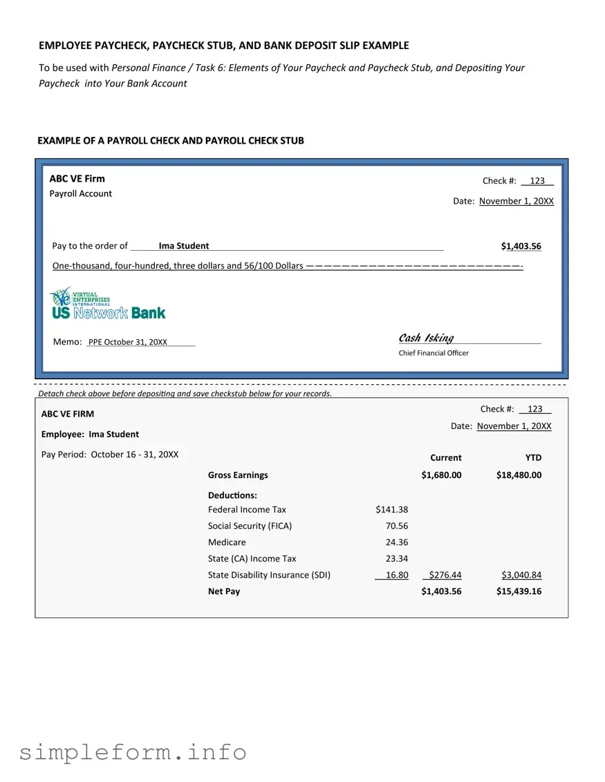 Fill Out a Valid Payroll Check Form