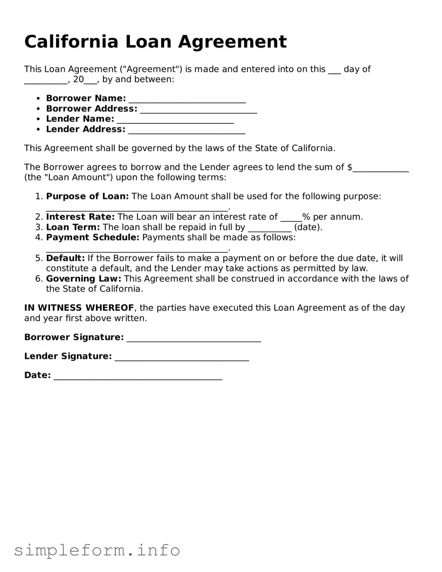 Attorney-Verified  Loan Agreement Form for California