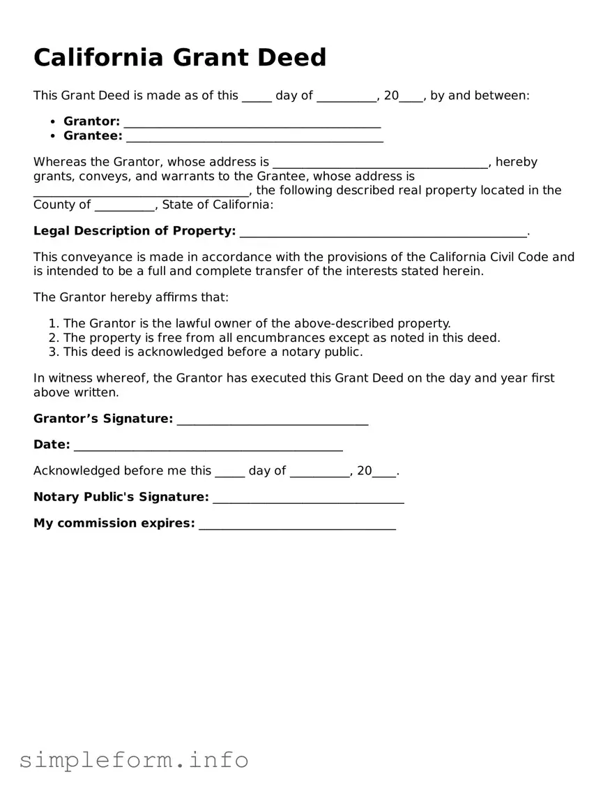Attorney-Verified  Deed Form for California