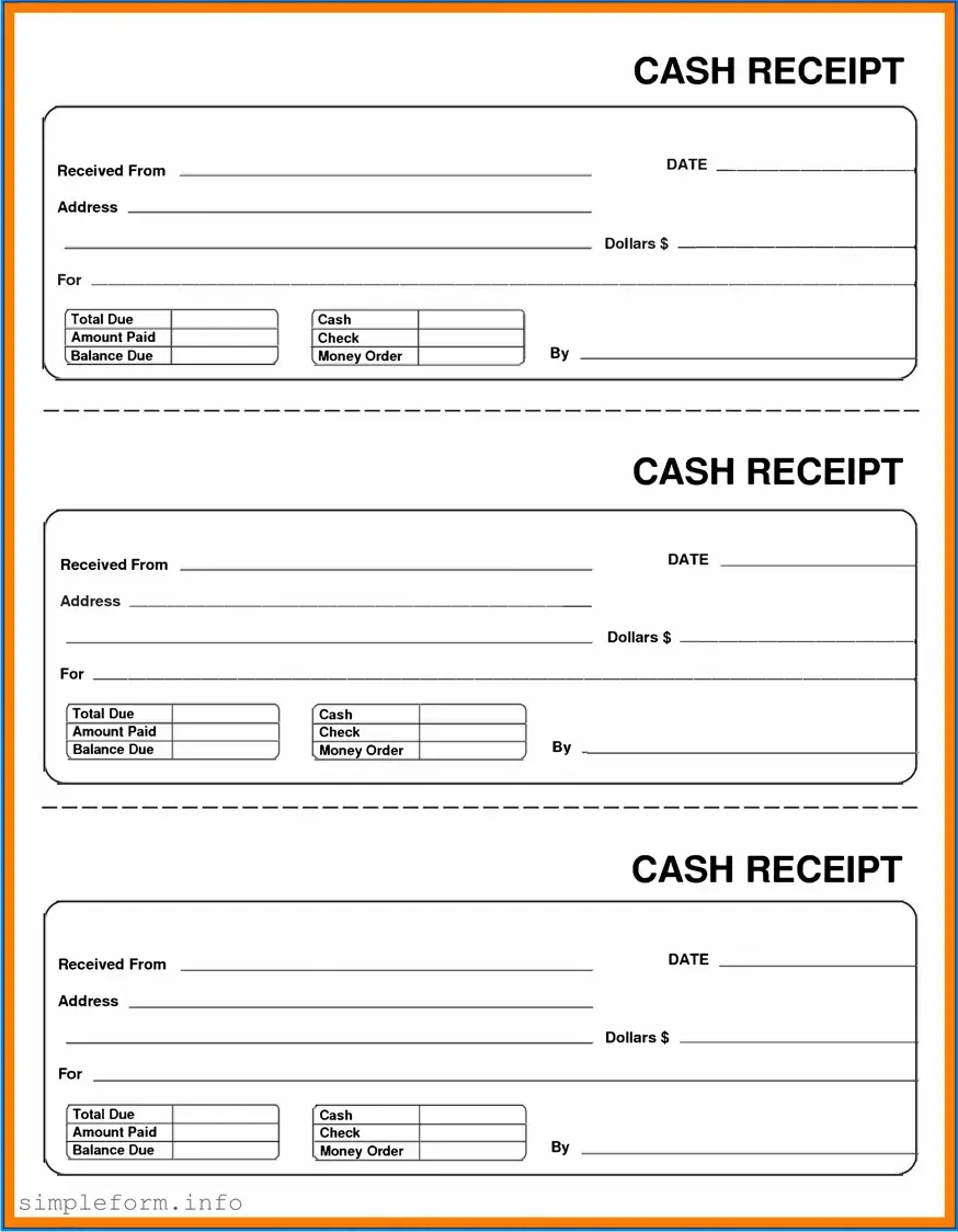 Fill Out a Valid Cash Receipt Form
