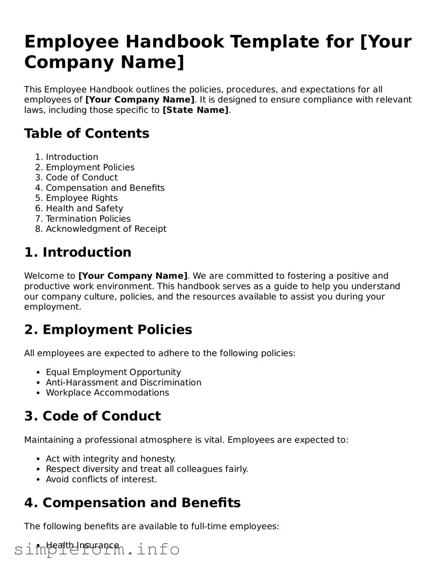 Attorney-Approved Employee Handbook Document