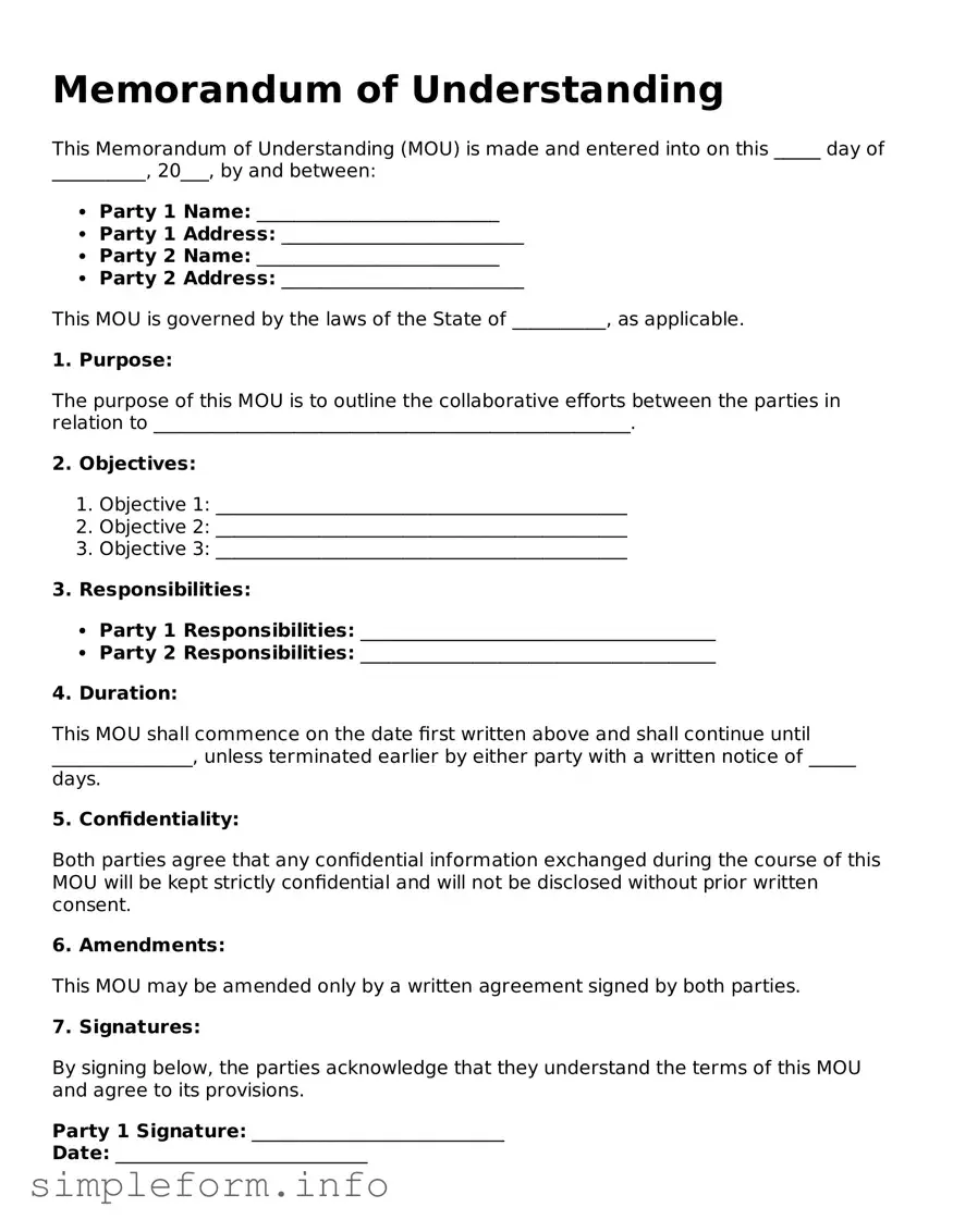 Attorney-Approved Memorandum of Understanding Document
