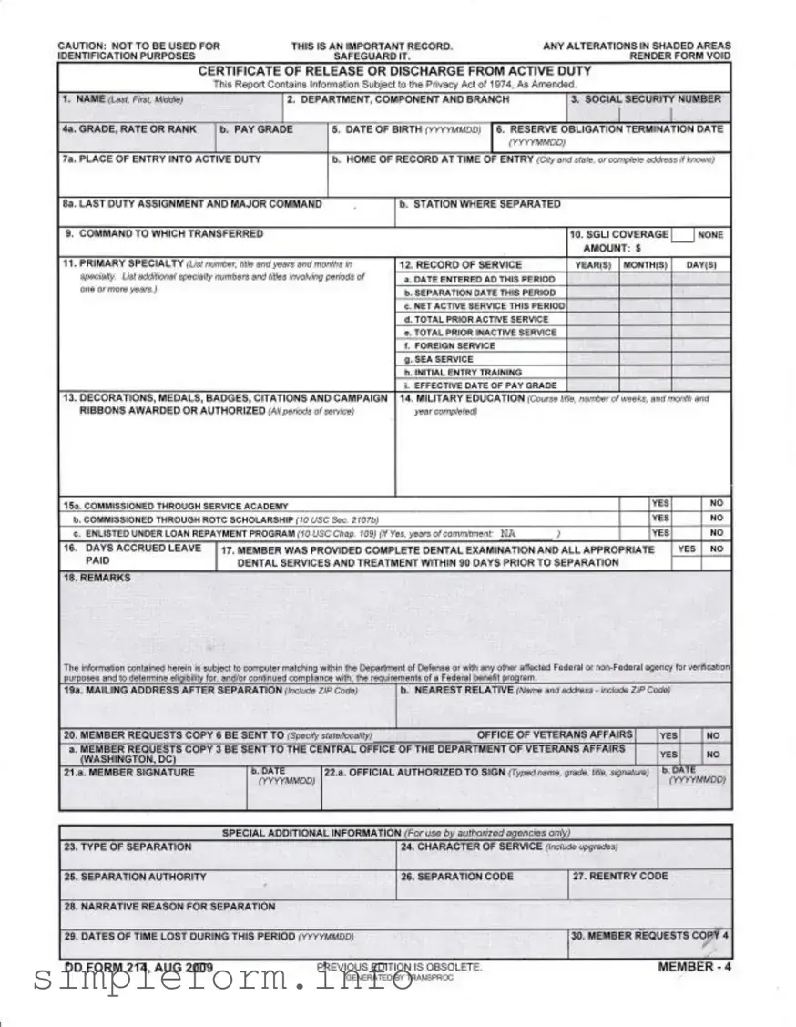 Fill Out a Valid Dd 214 Form