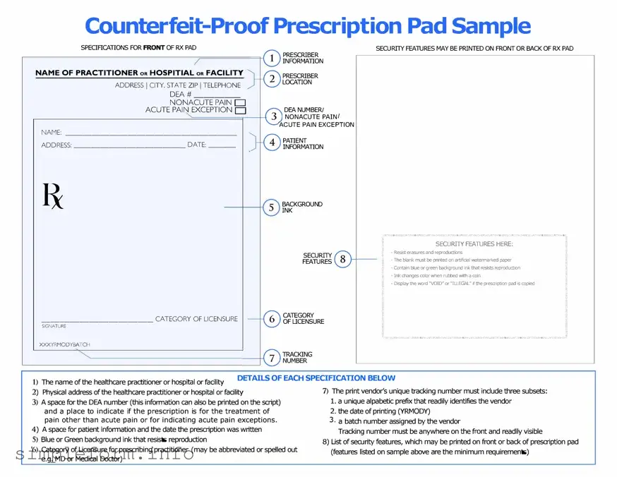 Fill Out a Valid Prescription Pad Form