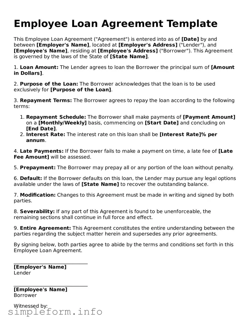 Attorney-Approved Employee Loan Agreement Document
