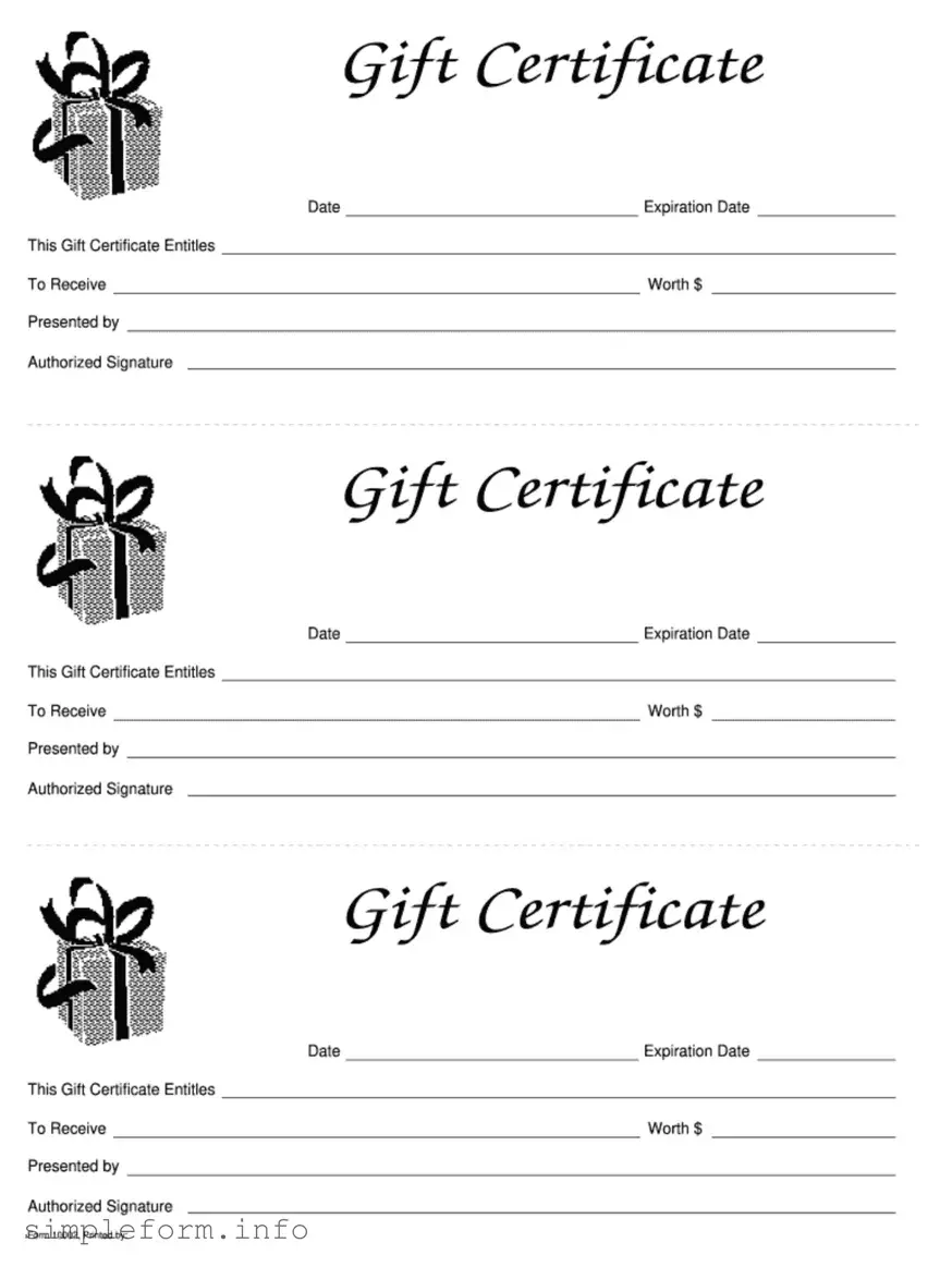 Fill Out a Valid Gift Certificate Form