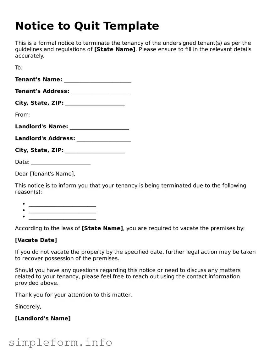 Attorney-Approved Notice to Quit Document