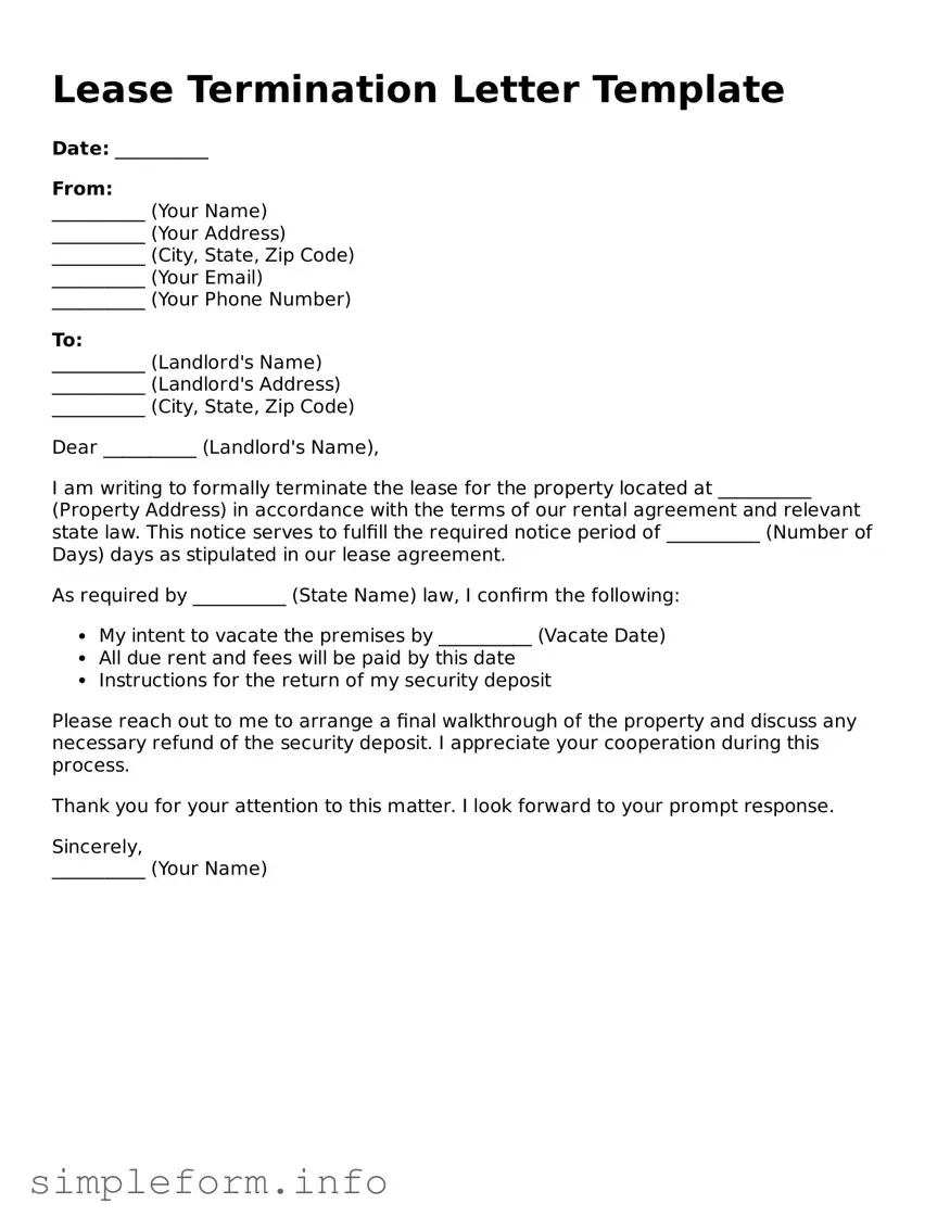 Attorney-Approved Lease Termination Letter Document