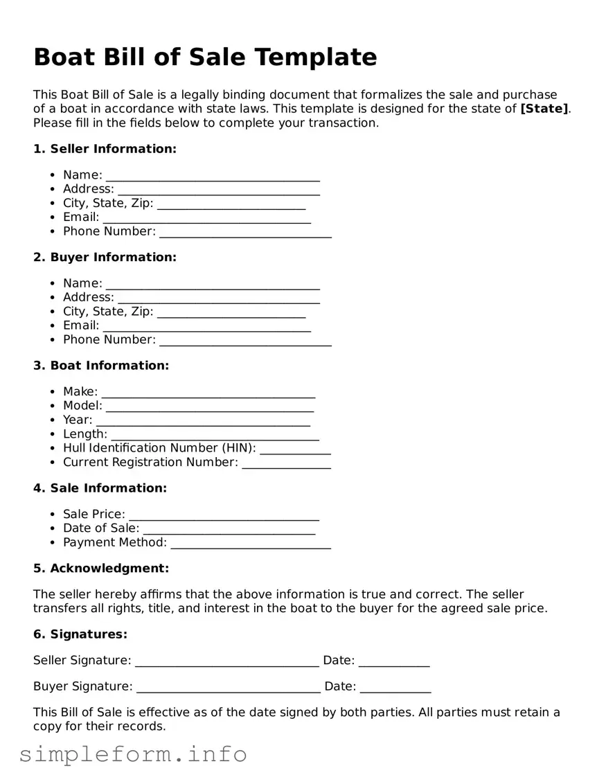 Attorney-Approved Boat Bill of Sale Document