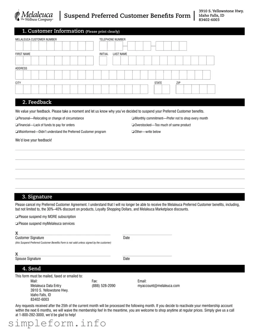 Fill Out a Valid Melaleuca Cancellation Form