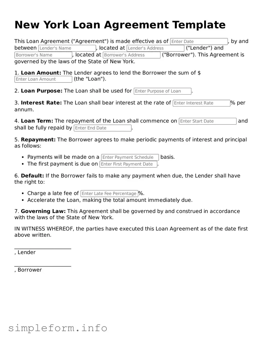 Attorney-Verified  Loan Agreement Form for New York