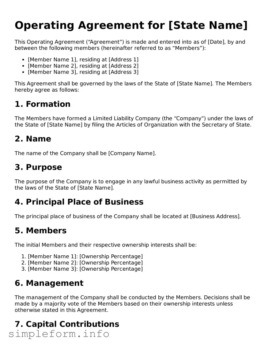 Attorney-Approved Operating Agreement Document