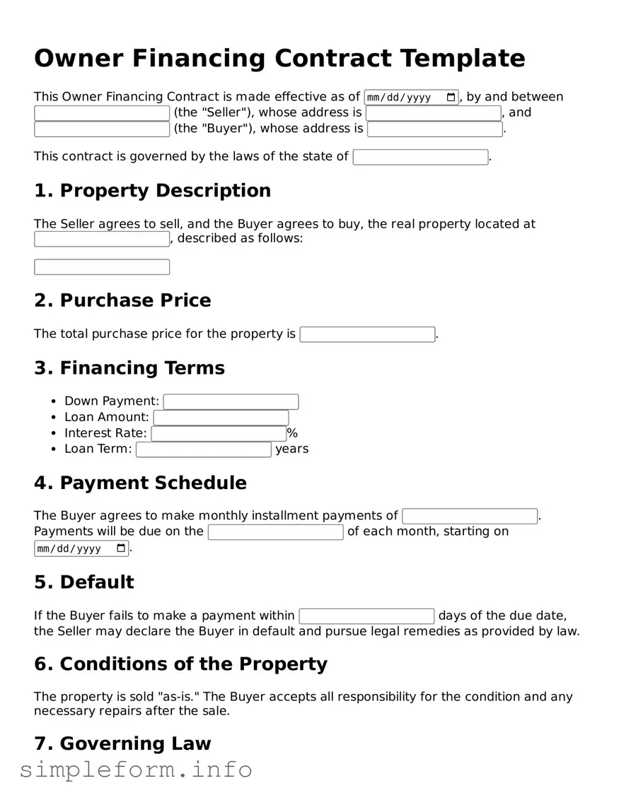 Attorney-Approved Owner Financing Contract Document