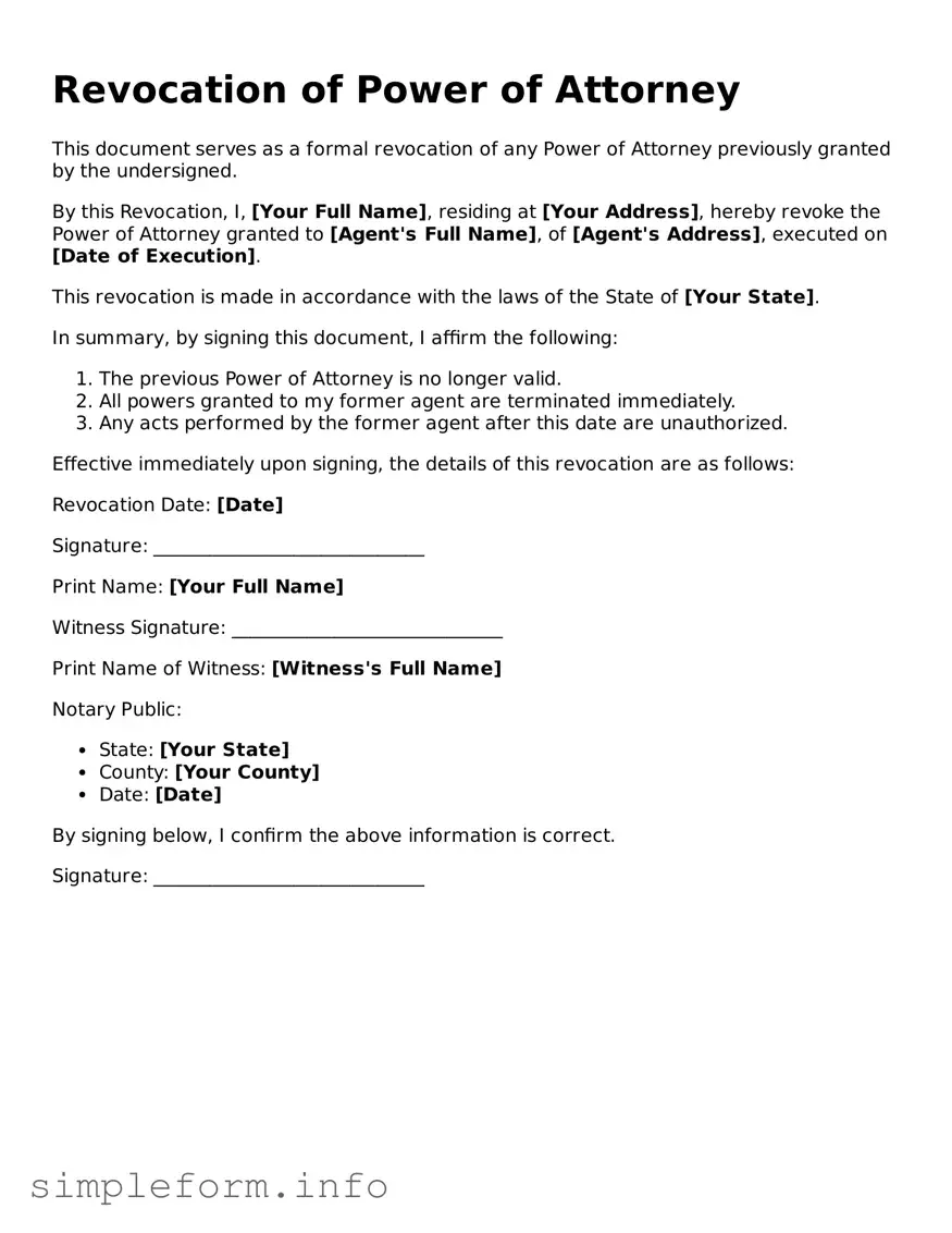 Attorney-Approved Revocation of Power of Attorney Document