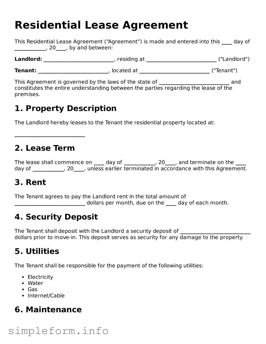 Attorney-Approved Residential Lease Agreement Document