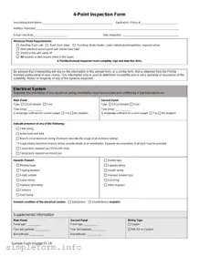 Fill Out a Valid 4 Point Inspection Form