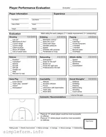 Fill Out a Valid Basketball Evaluation Form