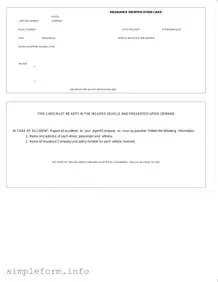 Fill Out a Valid Auto Insurance Card Form