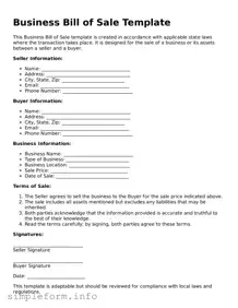 Attorney-Approved Business Bill of Sale Document