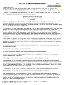 Fill Out a Valid California Advanced Health Care Directive Form