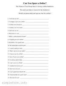 Fill Out a Valid Donated A Dollar Form