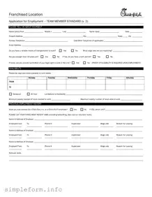 Fill Out a Valid Chick Fil A Job Application Form