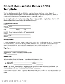 Attorney-Approved Do Not Resuscitate Order Document