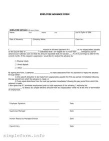 Fill Out a Valid Employee Advance Form