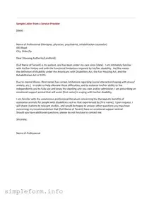 Fill Out a Valid Emotional Support Animal Letter Form