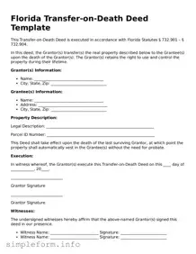 Attorney-Verified  Transfer-on-Death Deed Form for Florida