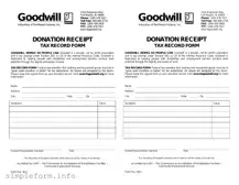 Fill Out a Valid Goodwill donation receipt Form