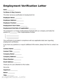 Attorney-Approved Employment Verification Document