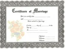 Fill Out a Valid Marriage Certificate Form