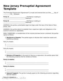 Attorney-Verified  Prenuptial Agreement Form for New Jersey