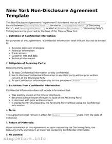 Attorney-Verified  Non-disclosure Agreement Form for New York