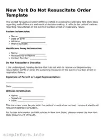 Attorney-Verified  Do Not Resuscitate Order Form for New York