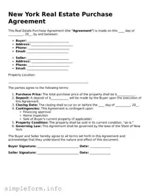 Attorney-Verified  Real Estate Purchase Agreement Form for New York