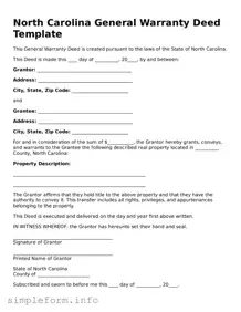Attorney-Verified  Deed Form for North Carolina
