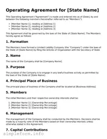 Attorney-Approved Operating Agreement Document
