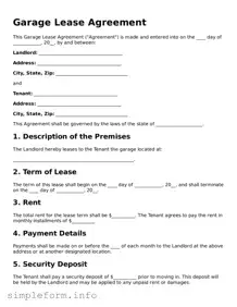 Attorney-Approved Garage Lease Agreement Document