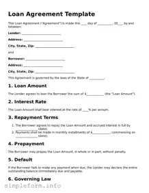 Attorney-Approved Loan Agreement Document