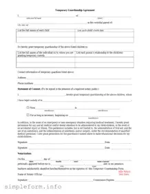 Fill Out a Valid Temporary Custody Form