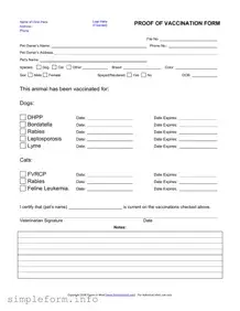 Fill Out a Valid Proof Of Vaccination Dog Form