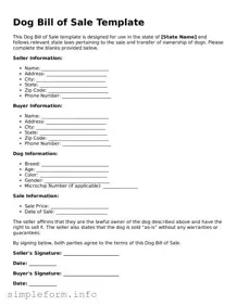 Attorney-Approved Dog Bill of Sale Document
