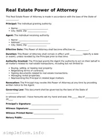 Attorney-Approved Real Estate Power of Attorney Document