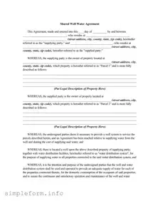 Fill Out a Valid Shared Well Agreement Form