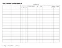 Fill Out a Valid Stock Transfer Ledger Form