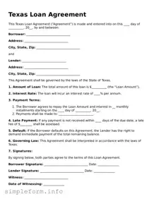 Attorney-Verified  Loan Agreement Form for Texas