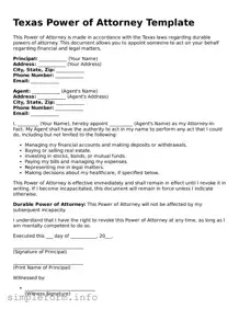Attorney-Verified  Power of Attorney Form for Texas